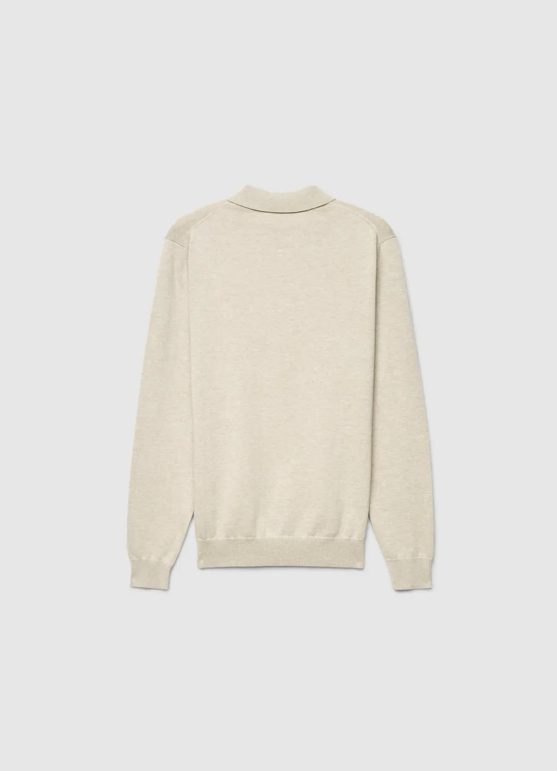 Calliope polo homme manches longues demi-zip uni