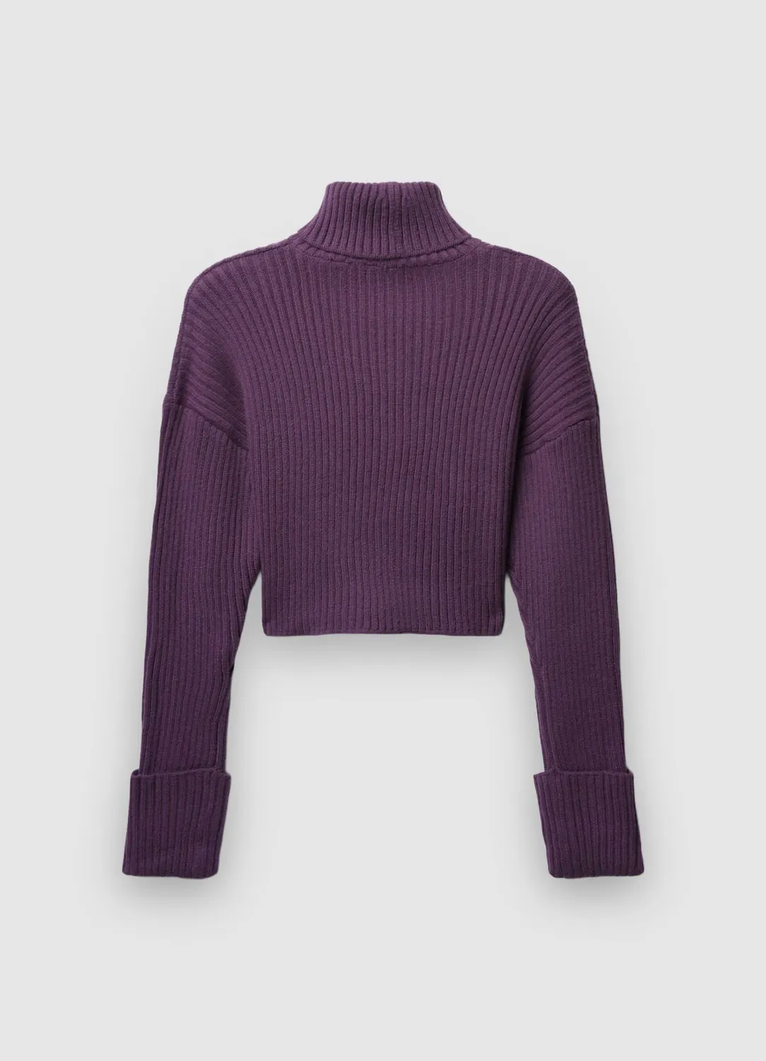 Calliope pull col montant femme côtes manches longues