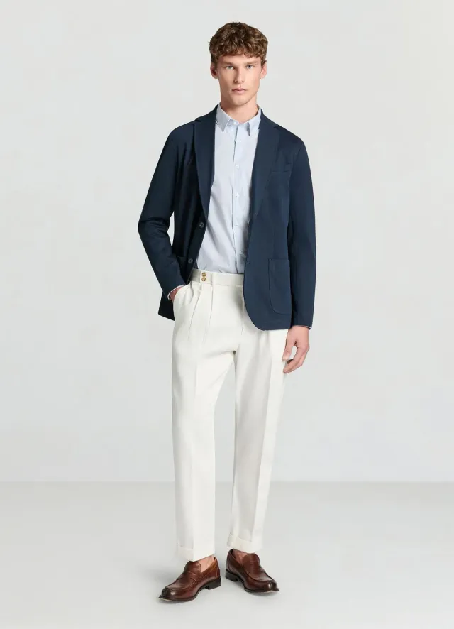 Calliope chemise homme micro-motifs slim manches longues