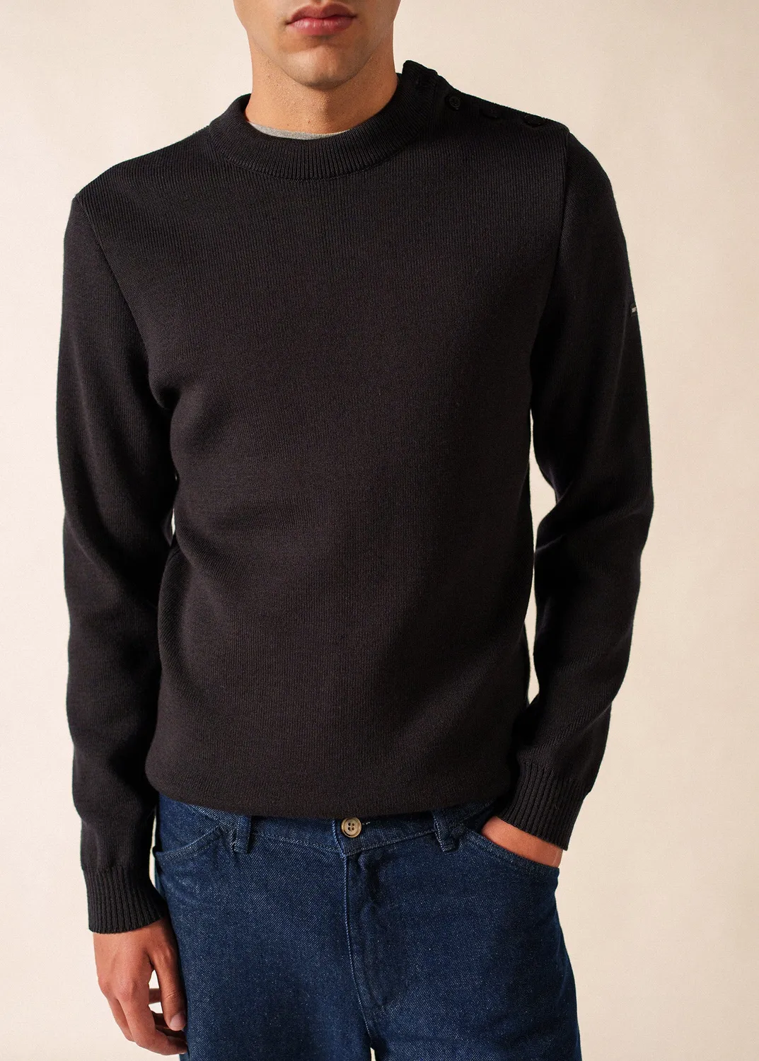 Saint James Galiote pull marin navy laine