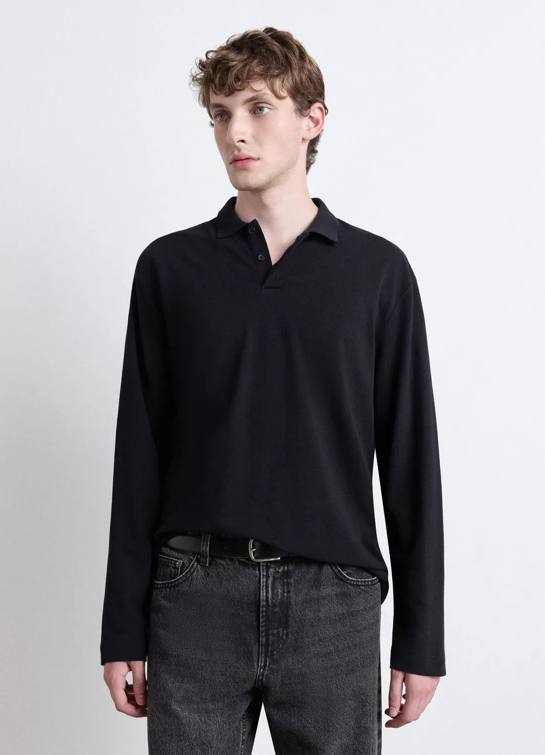 Calliope Polo Coton Piqué homme manches longues