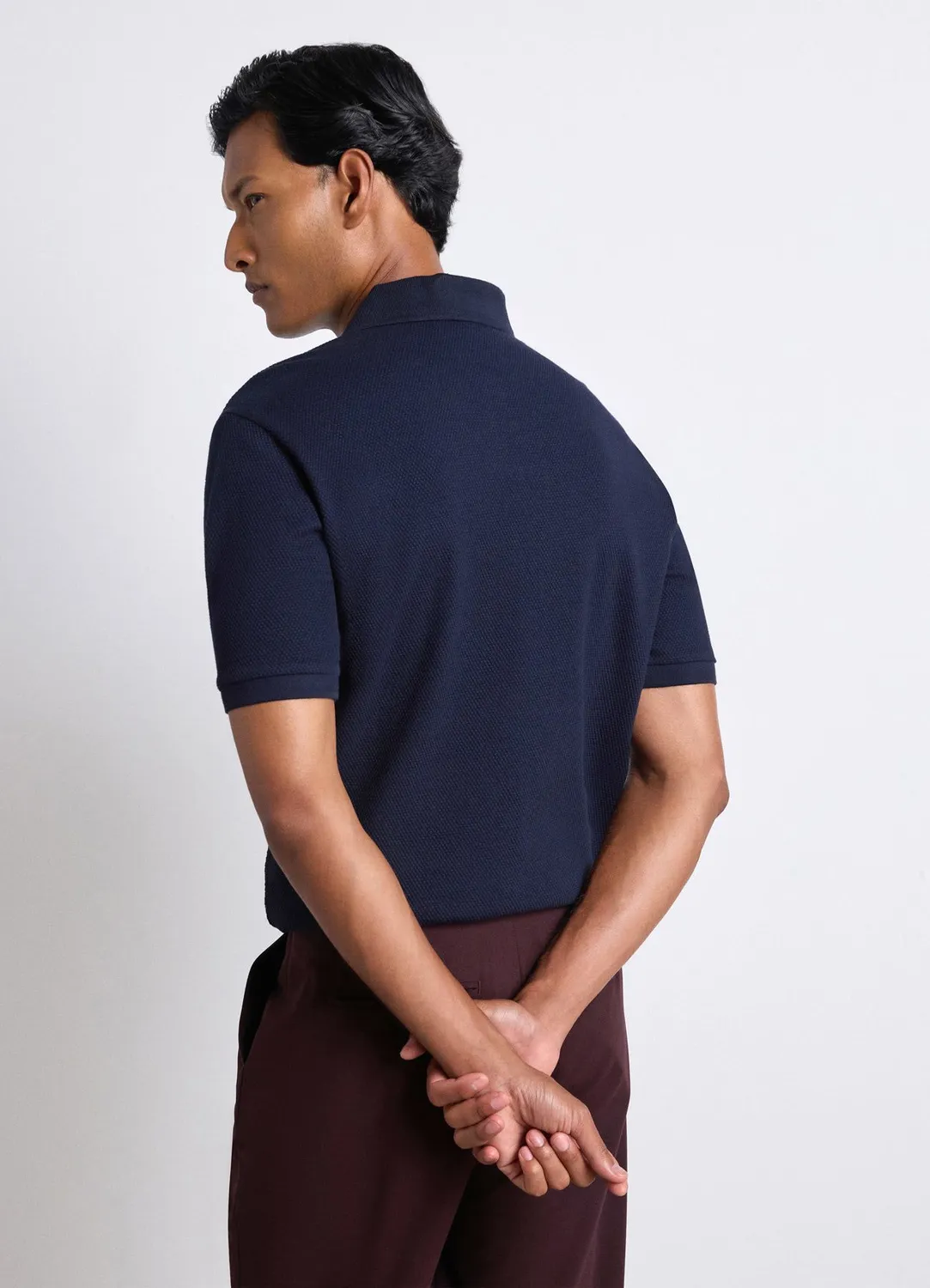 Calliope polo uni 2 boutons homme manches courtes