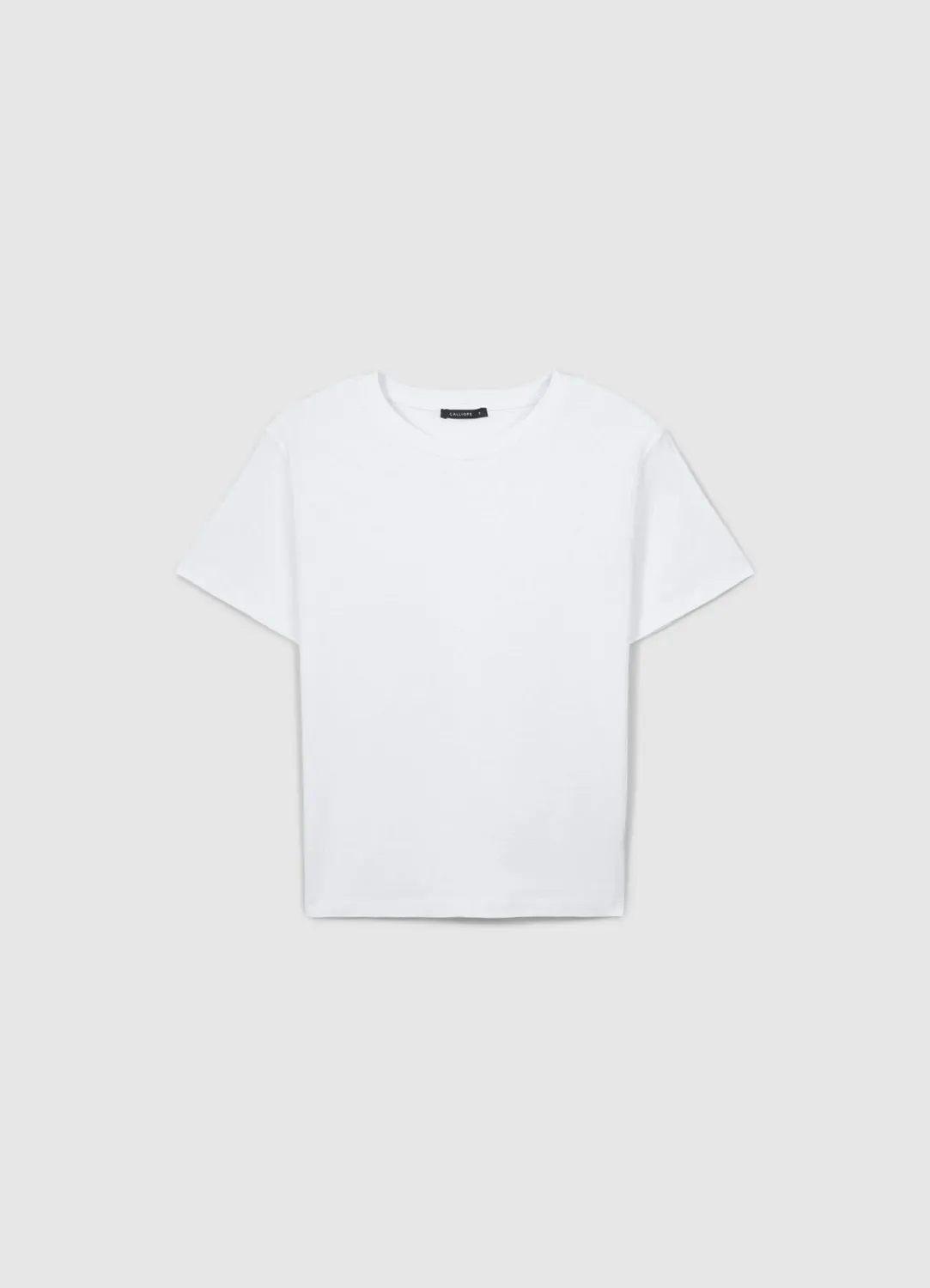 Calliope t-shirt femme uni coton col rond