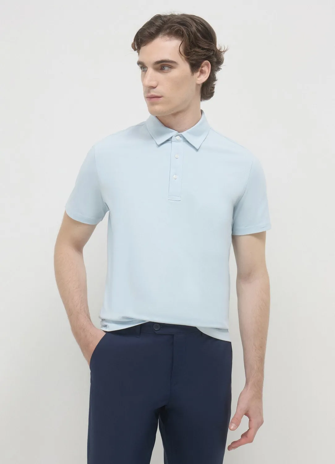 Calliope Polo uni t-shirt homme coton