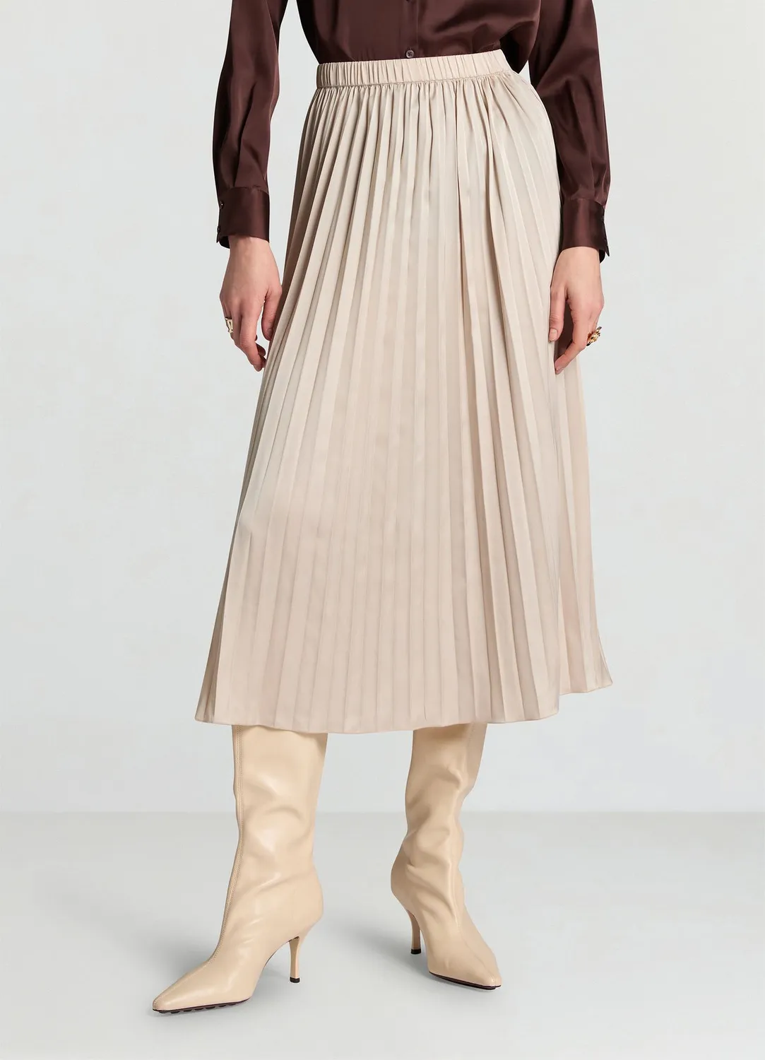 Calliope jupe plissée midi femme élastique