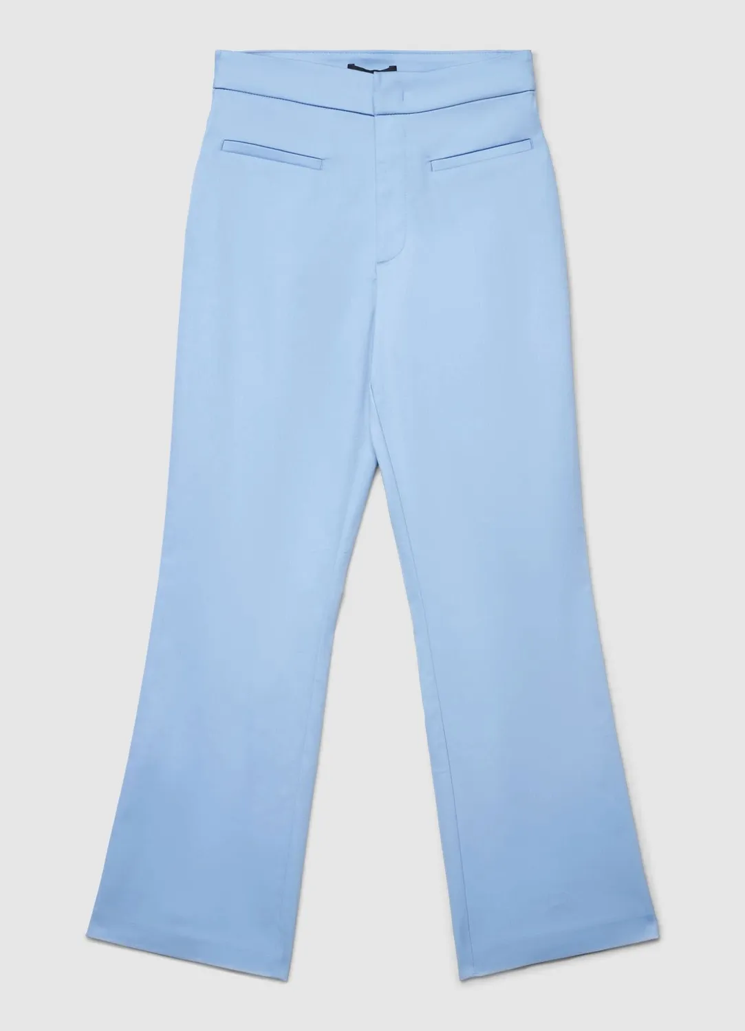 Calliope pantalon flare cropped femme uni coton