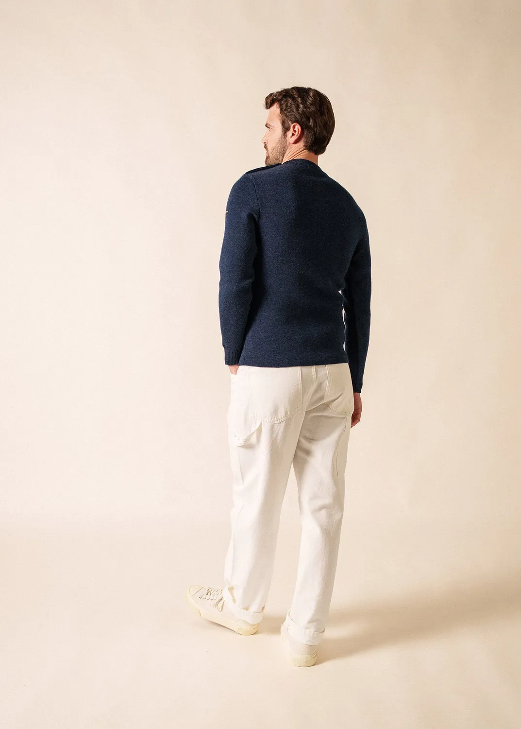 Saint James Matelot pull marin bleu chine pure laine