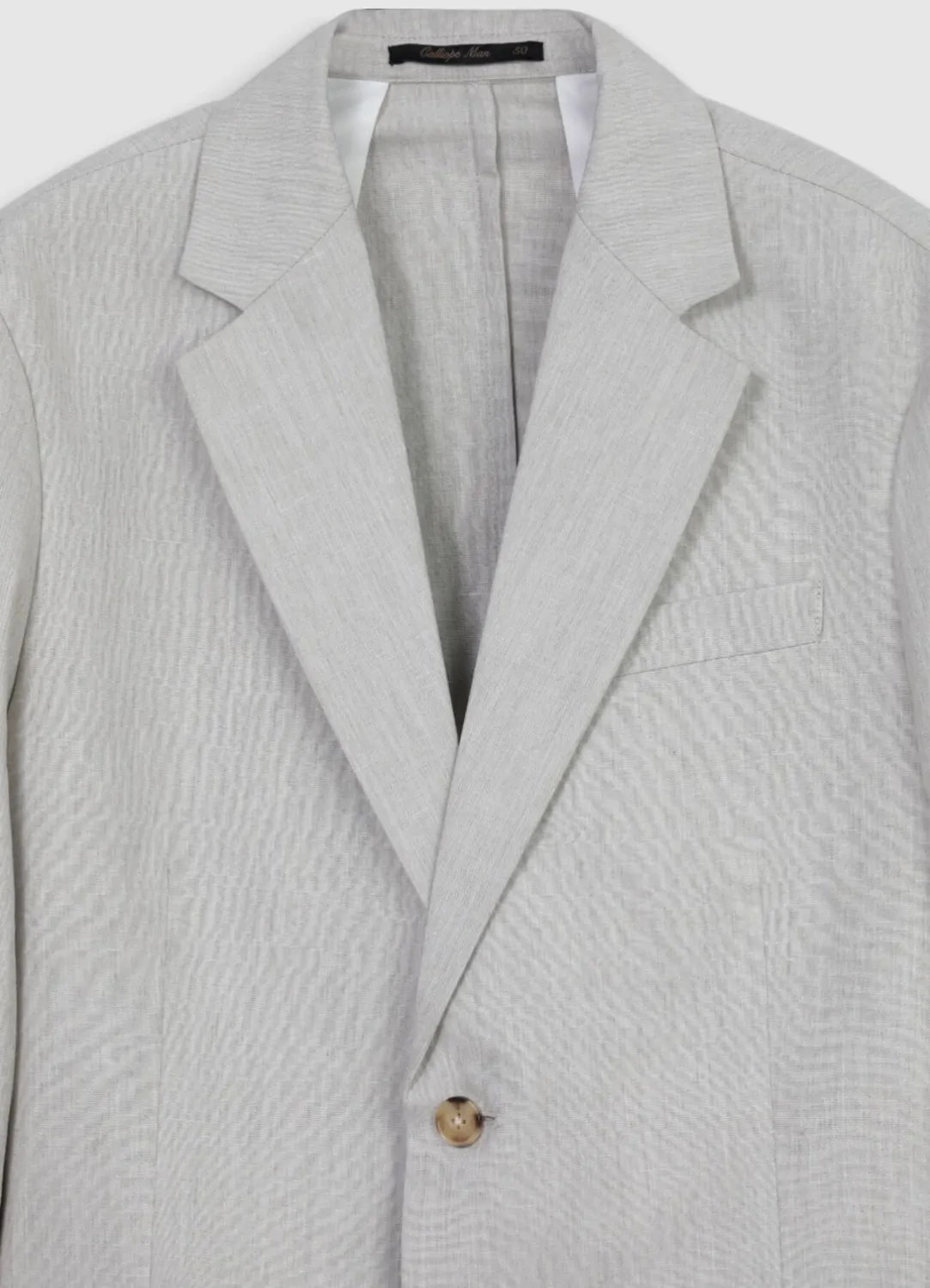 Calliope veste homme lin simple boutonnage