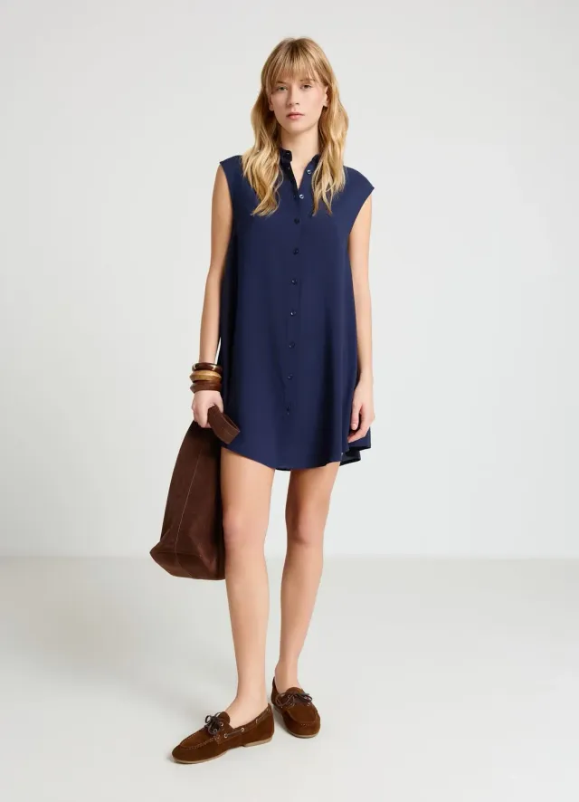 Calliope chemise longue sans manches femme unie