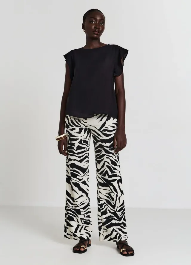 Calliope blouse manches volants femme unie