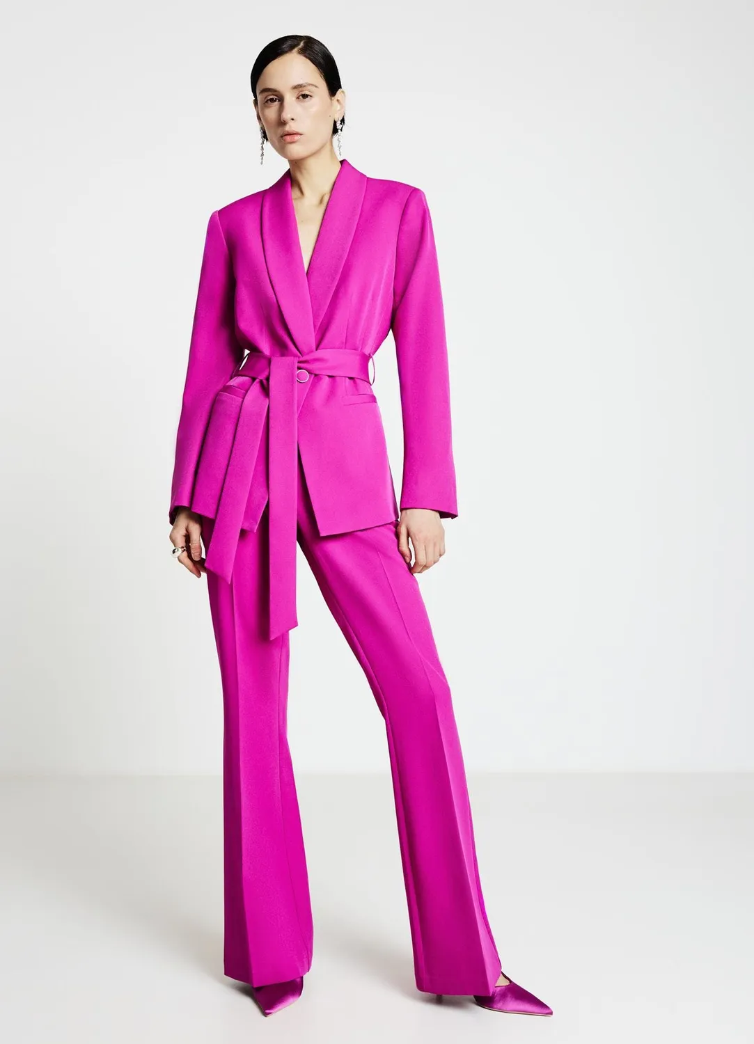 Calliope blazer femme simple boutonnage ceinture