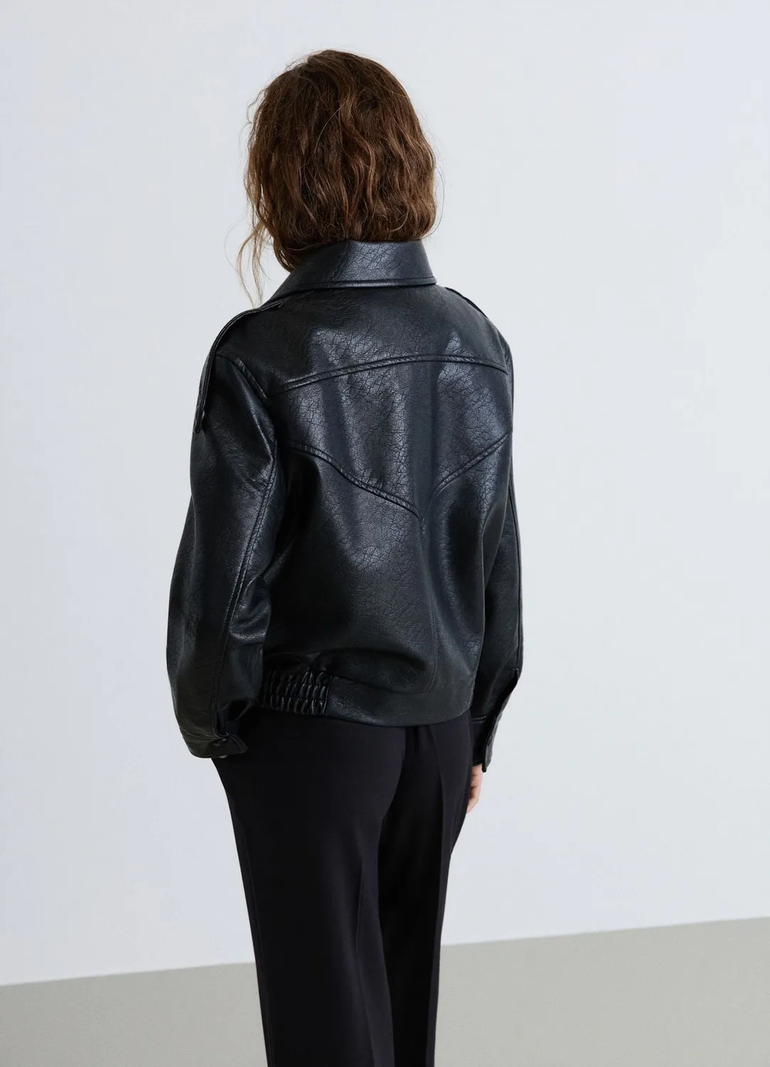 Calliope blouson biker femme zip asymétrique uni