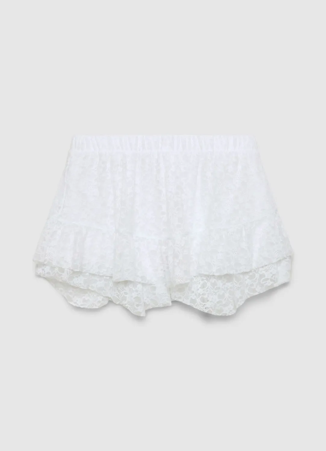 Calliope jupe-short dentelle femme volants fleuris
