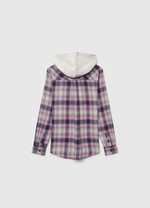 Calliope Chemise à carreaux fille capuche