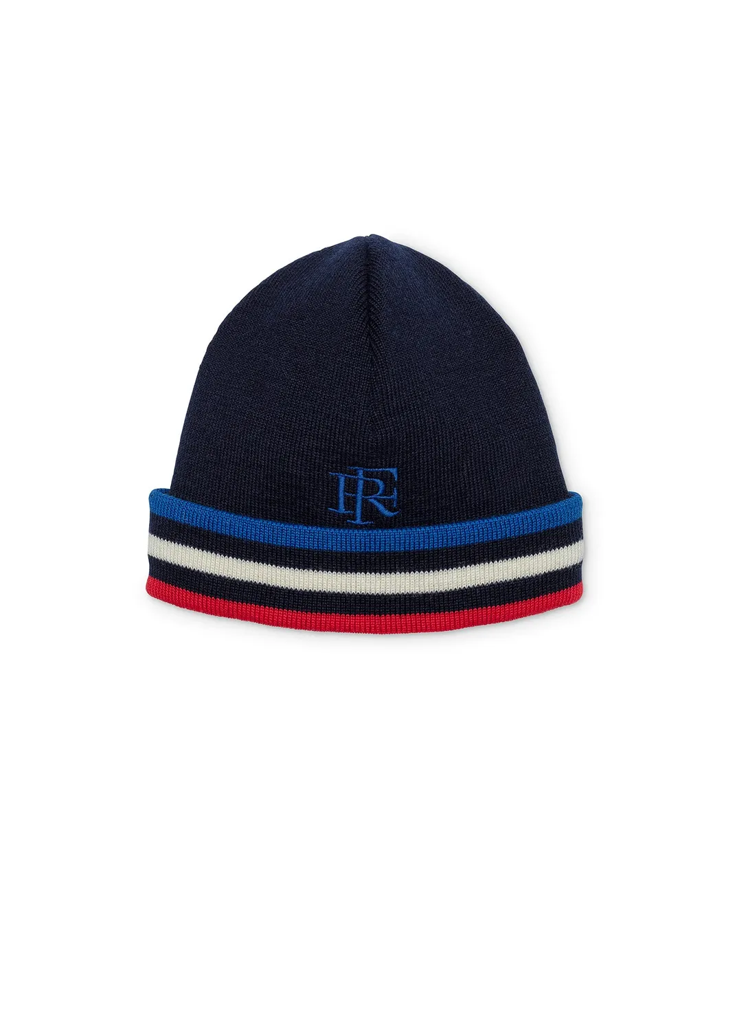 Saint James Elysée bonnet tricolore marine laine