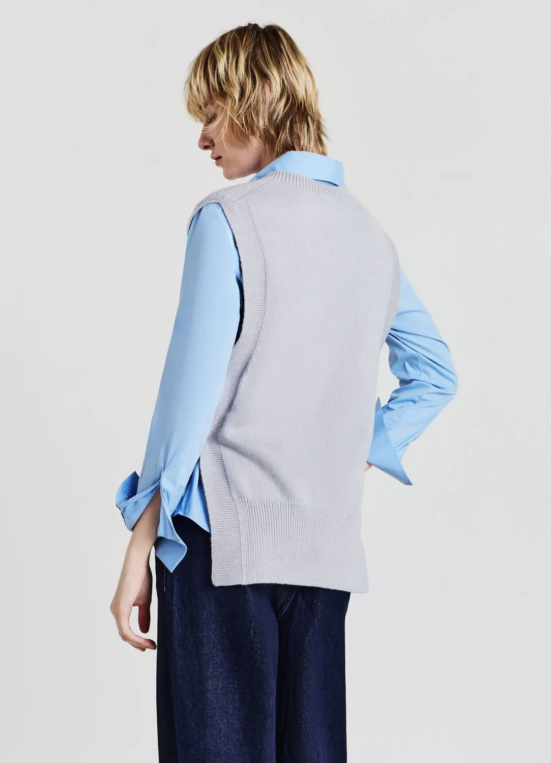 Calliope gilet en maille col rond boutons femme