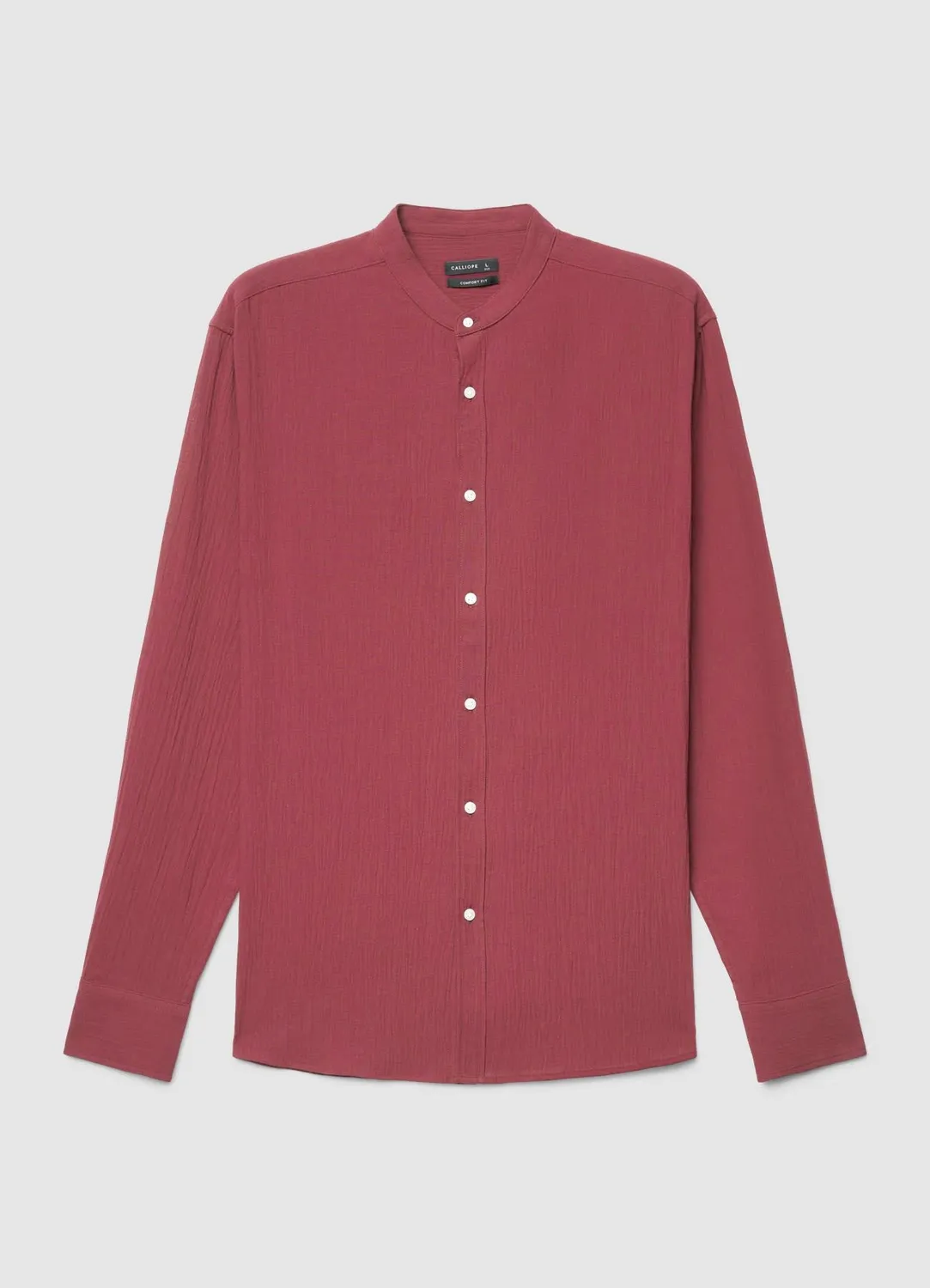 Calliope chemise homme col coréen froissée
