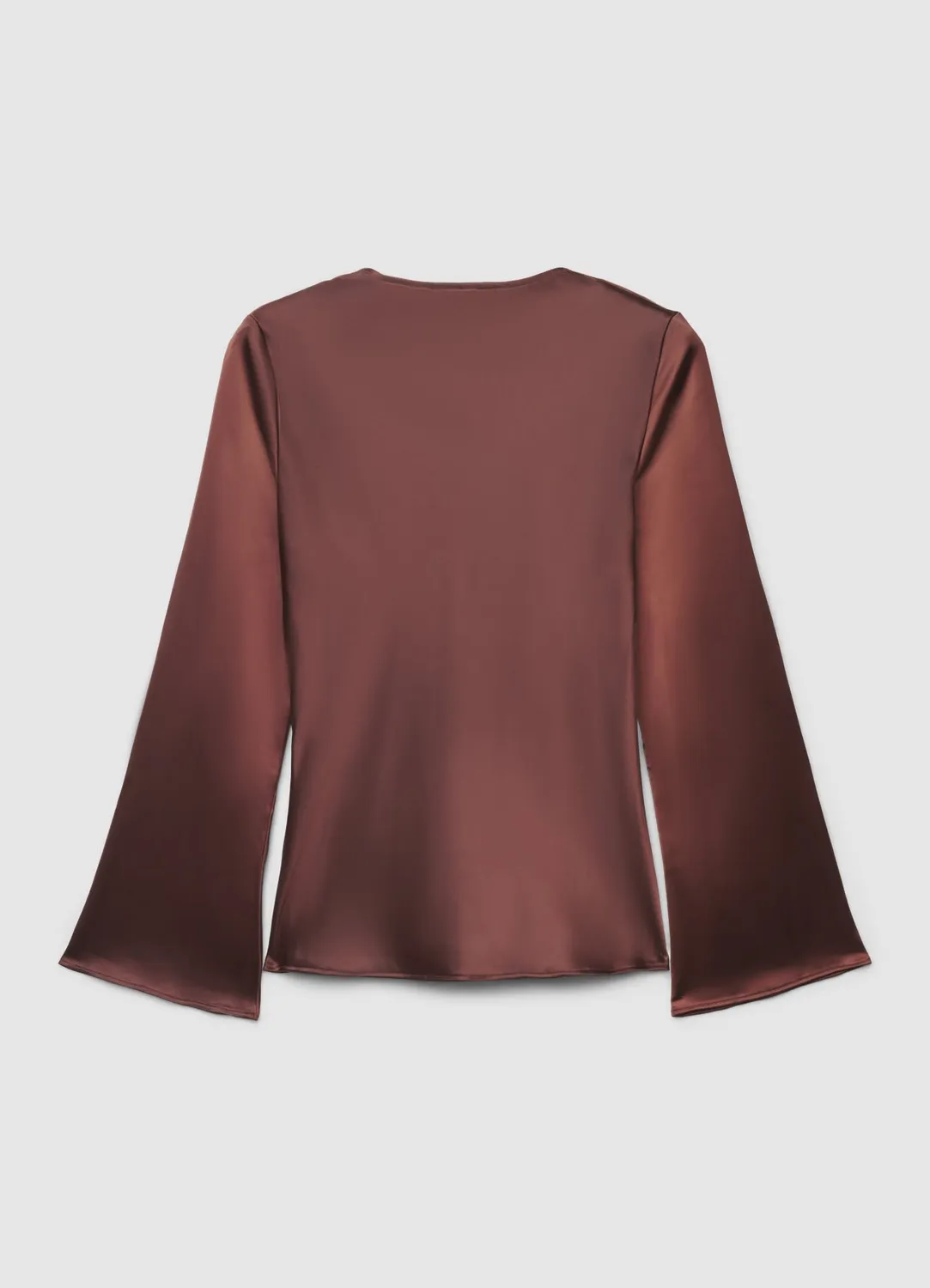 Calliope blouse satinée femme col V à nœud