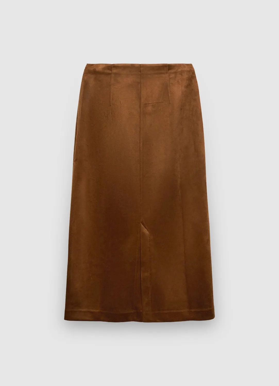 Calliope Jupe Midi Droite Effet Suede Femme Bureau