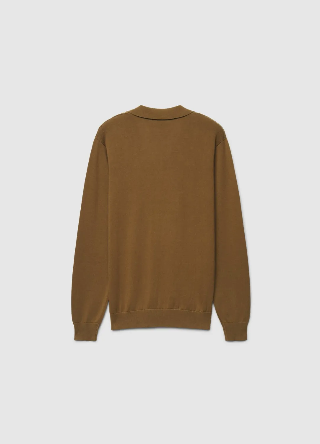 Calliope polo homme col V manches longues uni