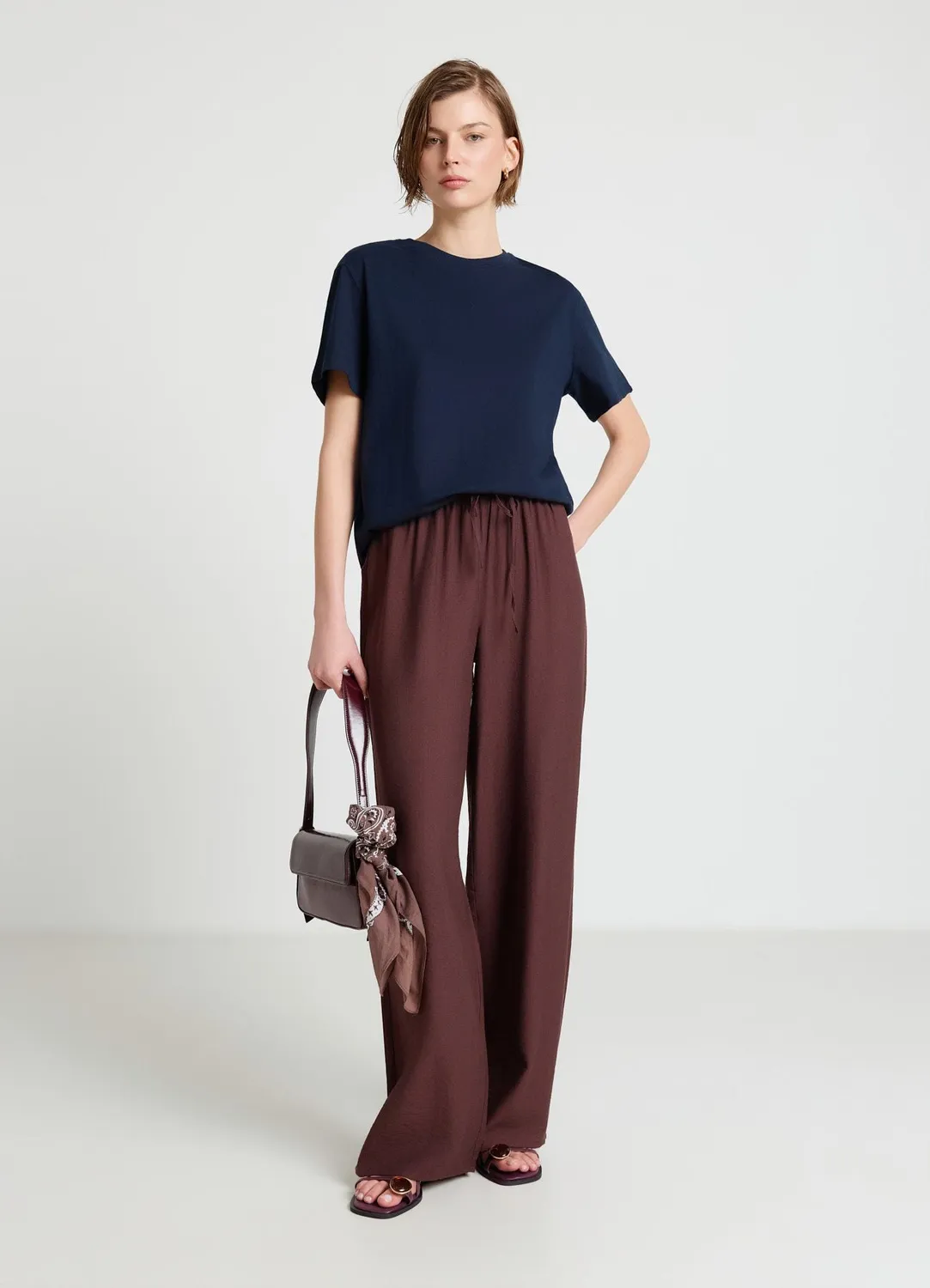 Calliope t-shirt uni femme col rond manches courtes