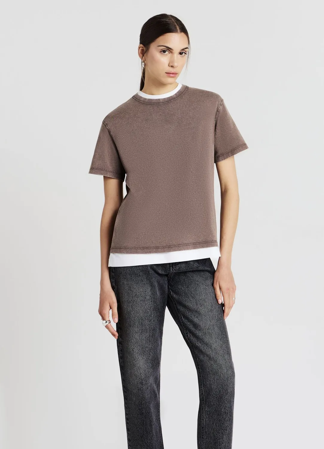 Calliope t-shirt femme coton effet délavé
