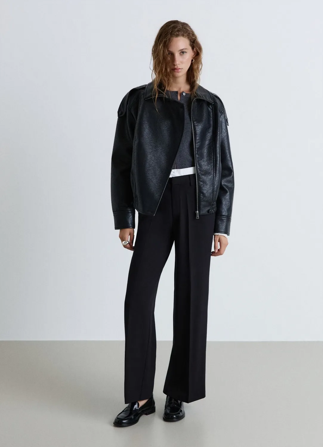 Calliope palazzo pantalon large femme taille élastique
