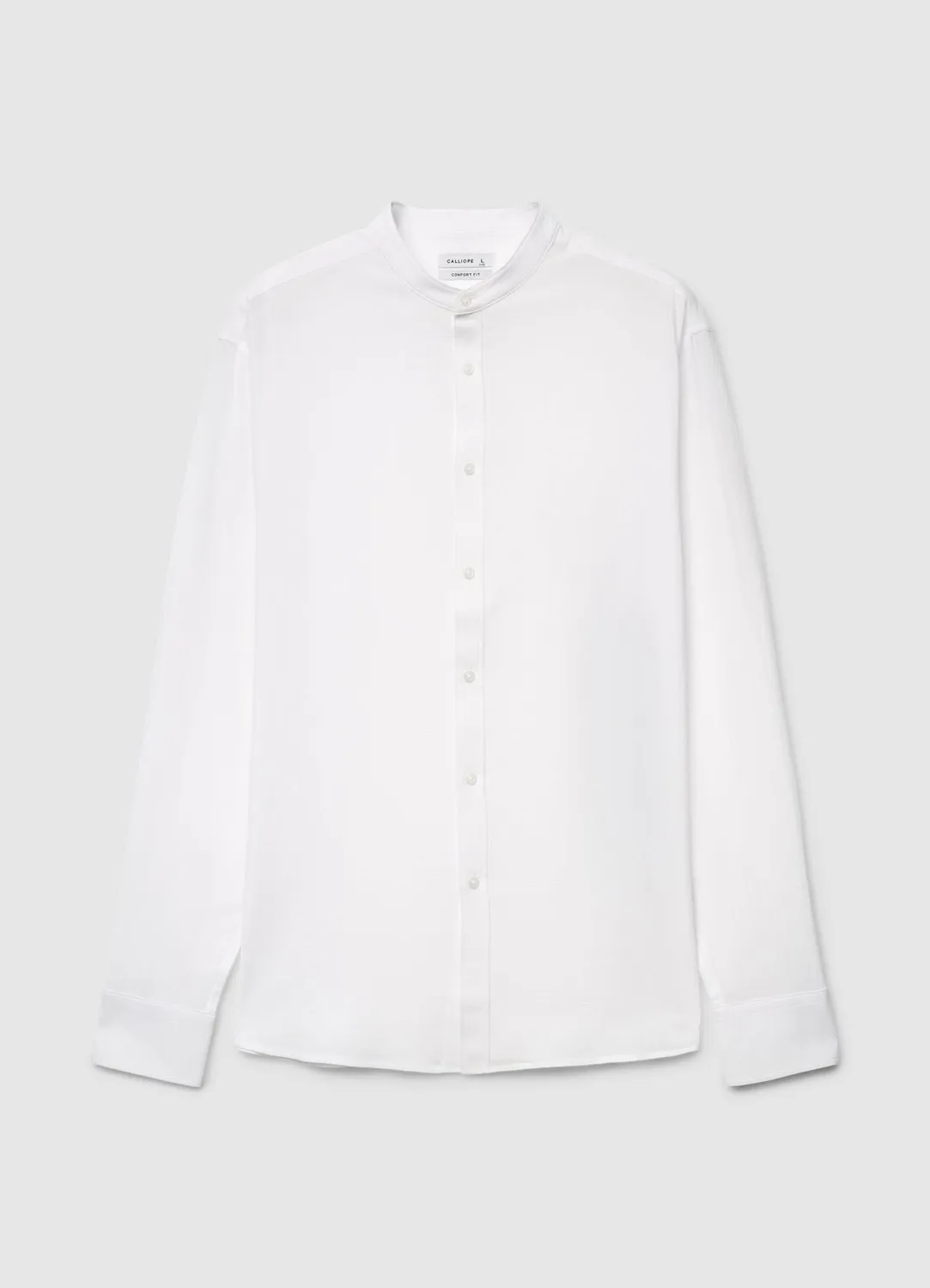 Calliope chemise col coréen homme effet froissé unie