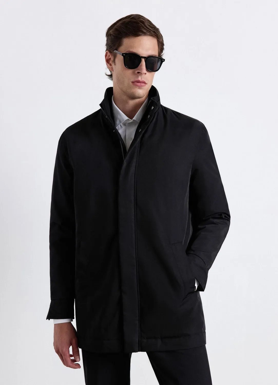 Calliope manteau matelassé homme col montant uni