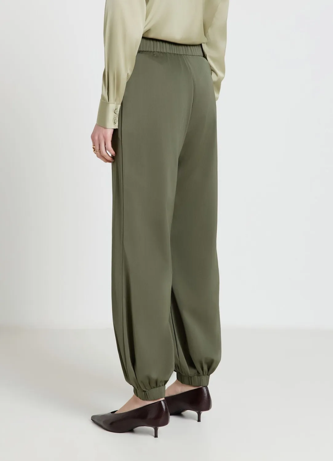 Calliope pantalon jogger femme taille haute soirée
