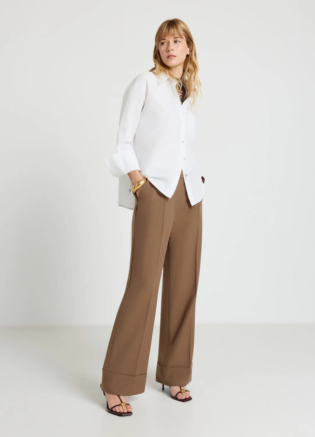 Calliope chemise femme unie à poche manches longues