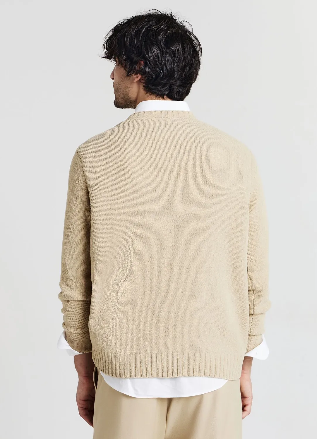 Calliope pull chenille homme col rond manches longues