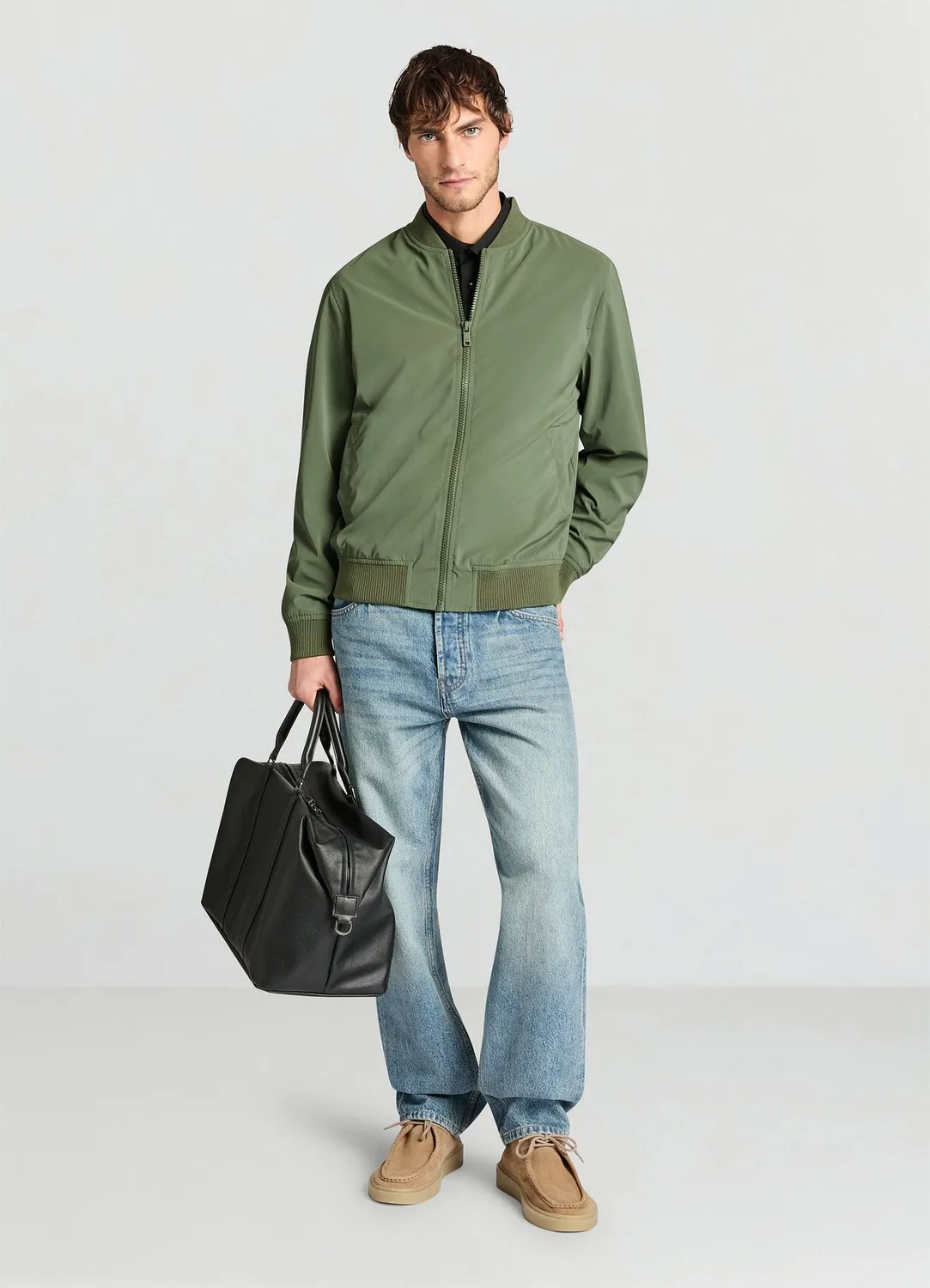 Calliope blouson bomber homme zippé col côtelé