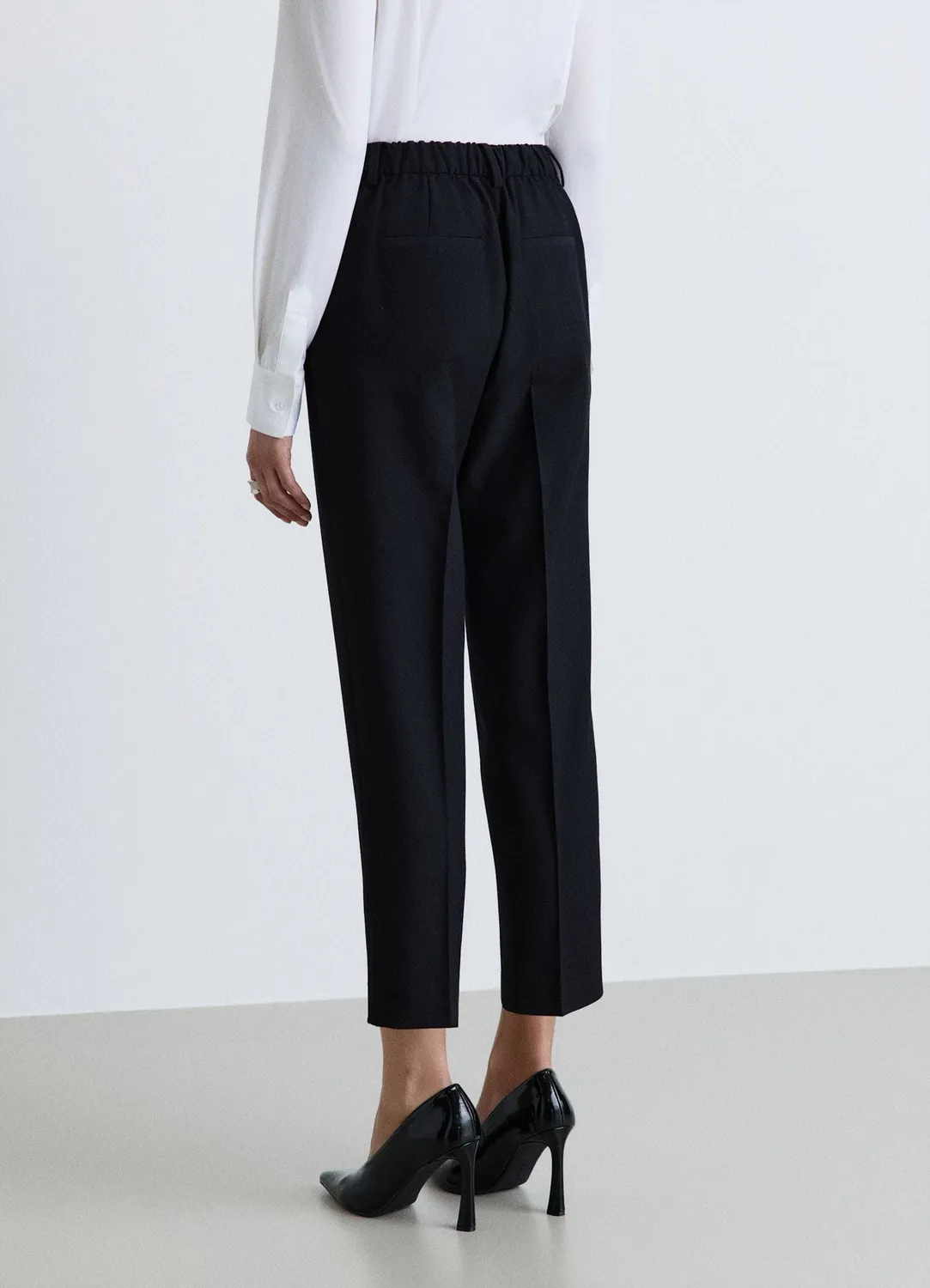 Calliope pantalon pinces droit femme taille élastiquée