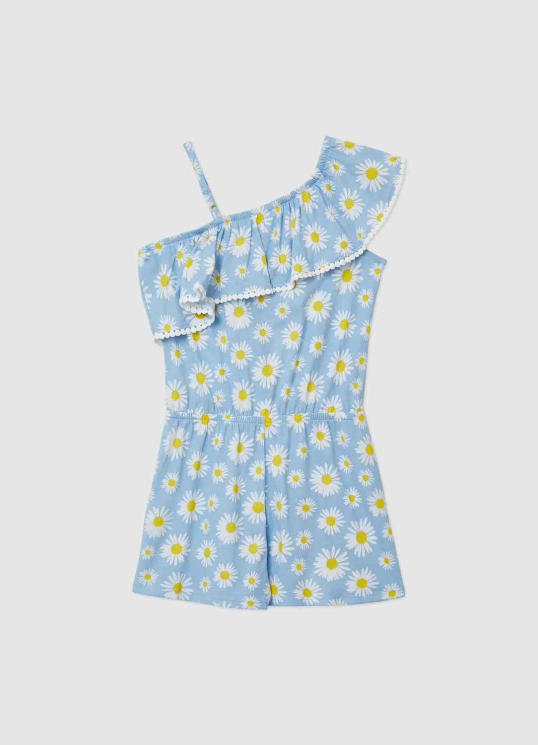 Calliope combishort fille monospalla fleurs volant