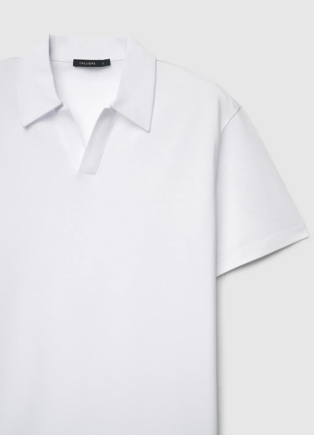 Calliope t-shirt polo homme uni sans boutons