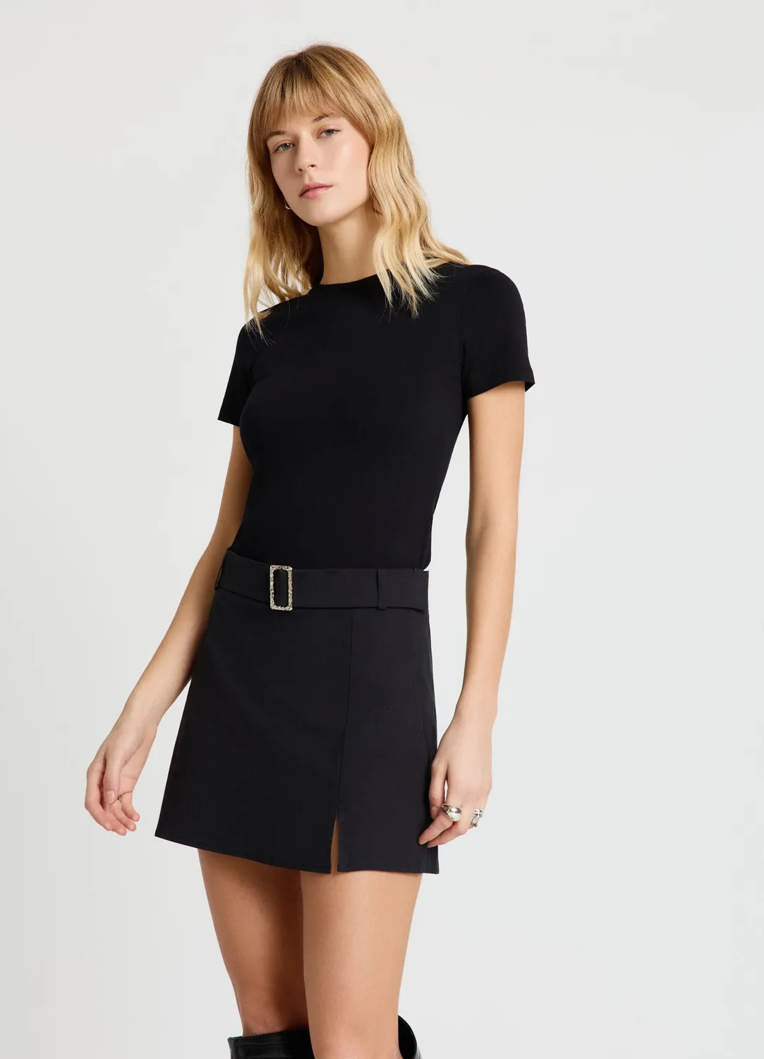 Calliope t-shirt col rond manches courtes uni