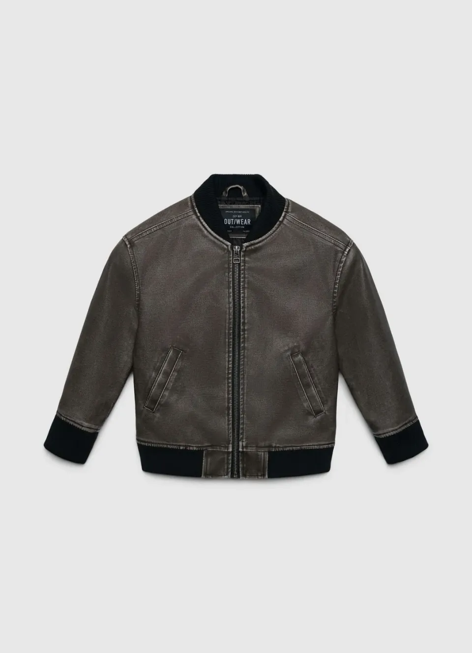 Calliope Biker Similpelle Blouson Garçon à Zip