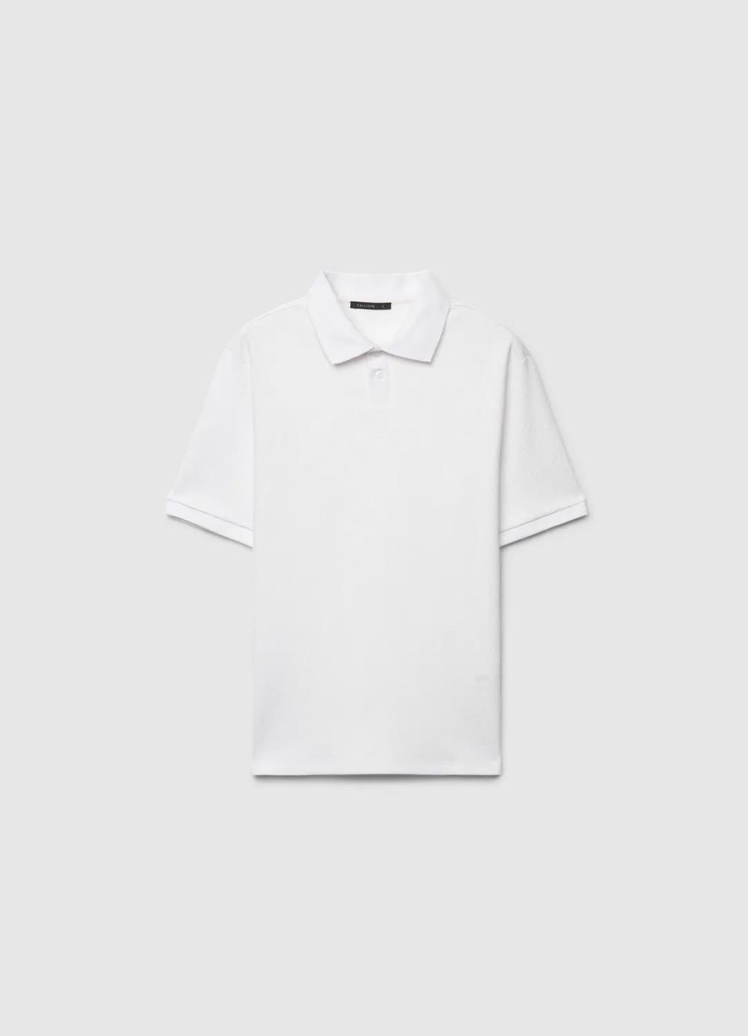 Calliope polo homme uni 2 boutons manches courtes