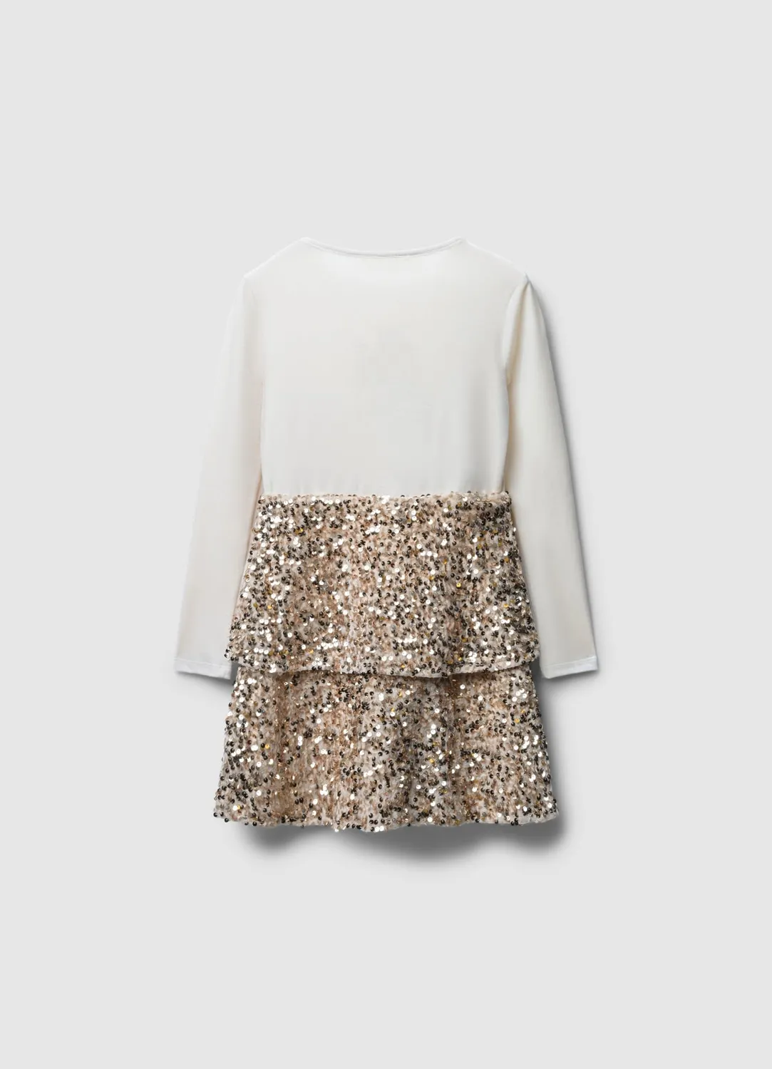 Calliope robe paillettes fille manches longues volants