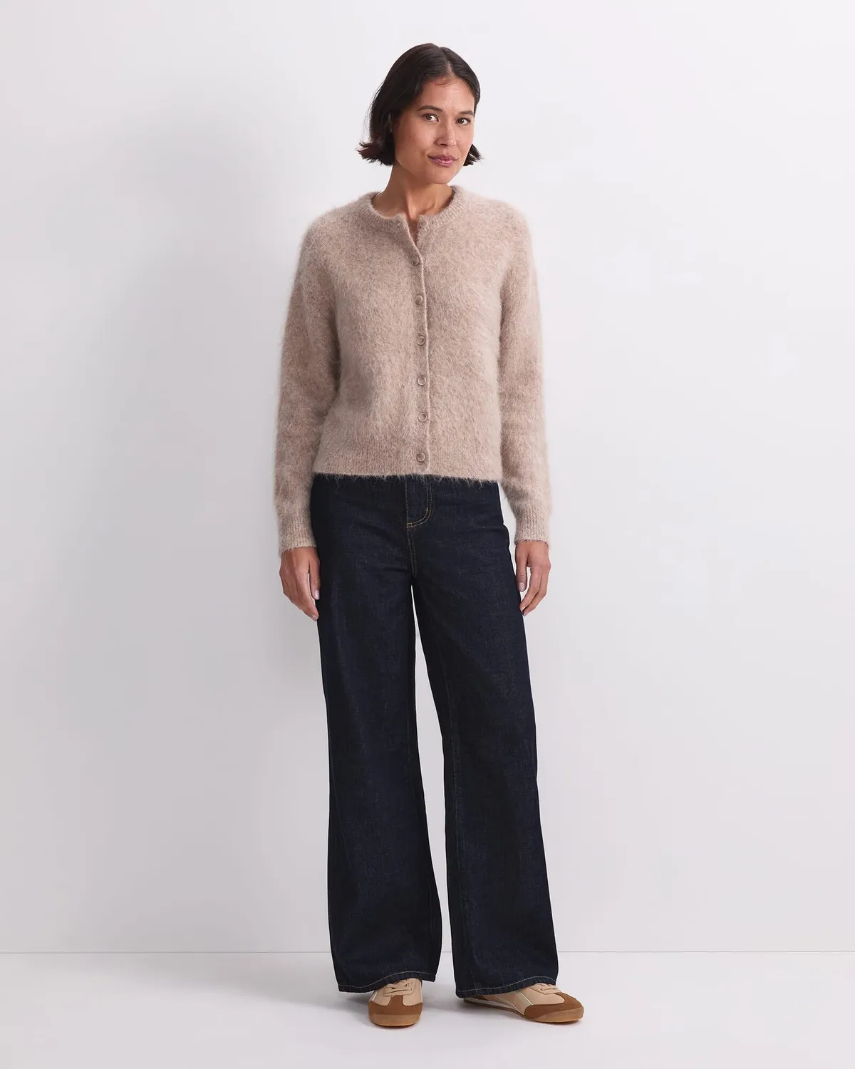 Sportscraft Alpaca Cardigan gilet court alpaga boutonné