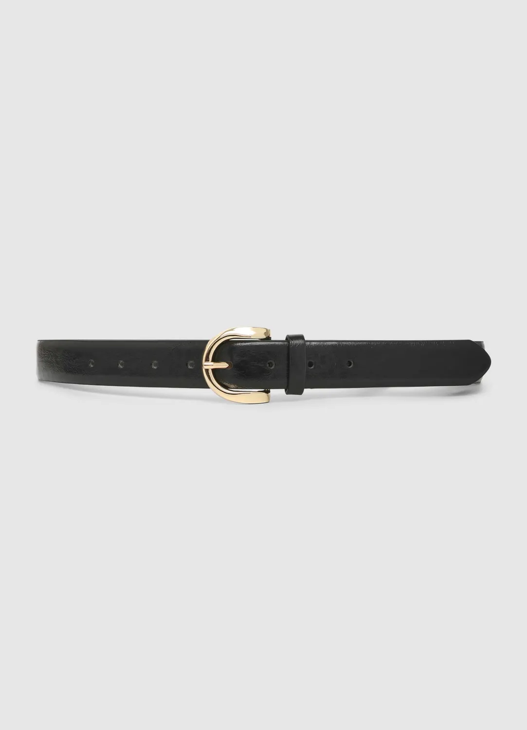 Calliope ceinture fine boucle dorée unie