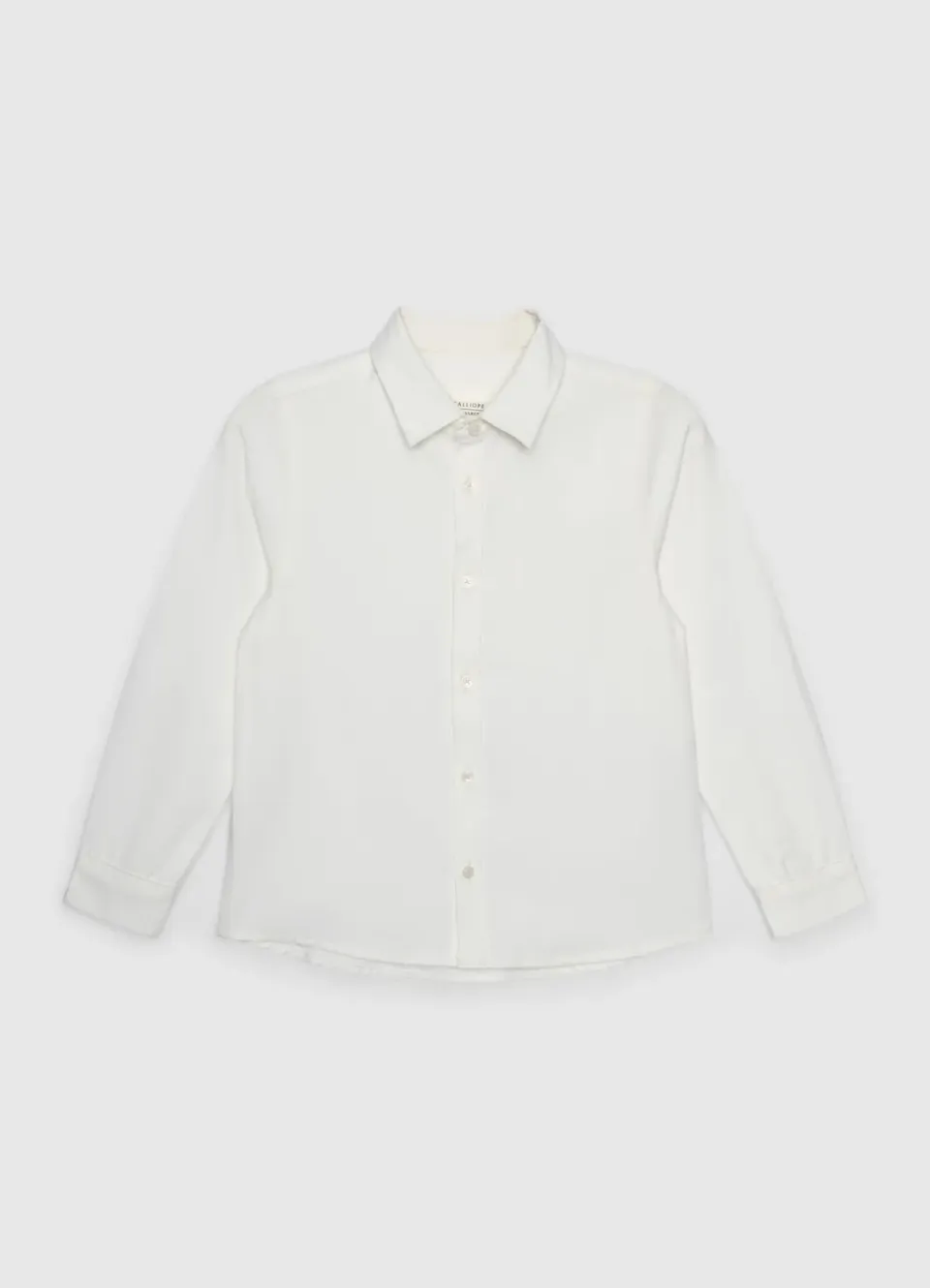 Calliope chemise manches longues garçon unie école