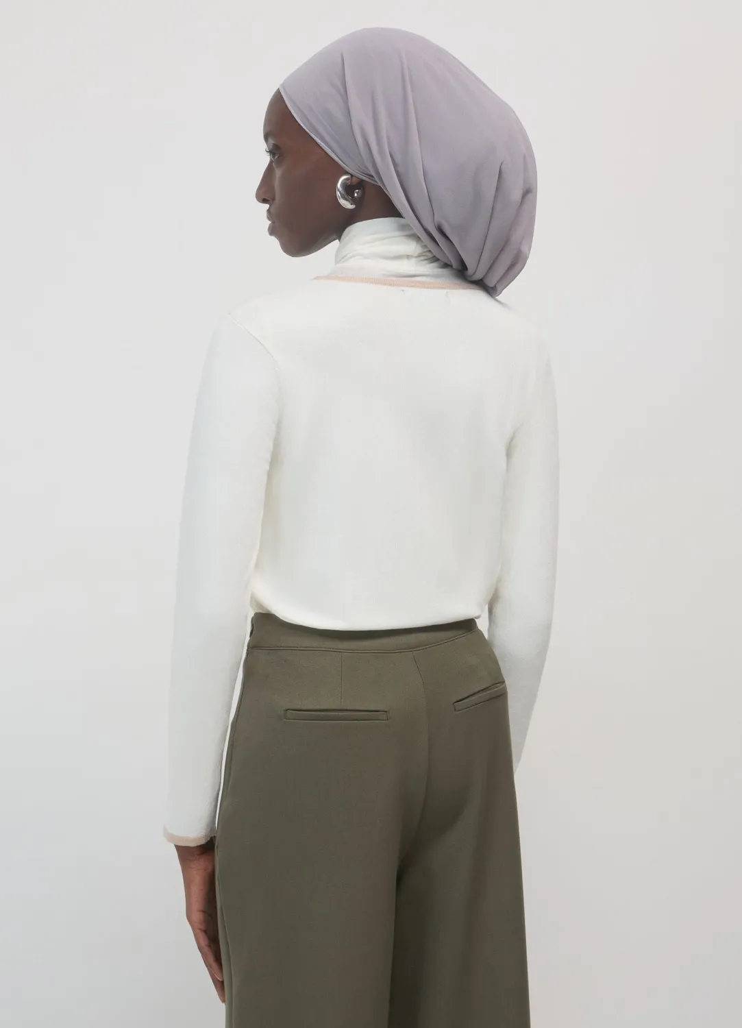 Calliope Maglia profili a contrasto pull femme col rond