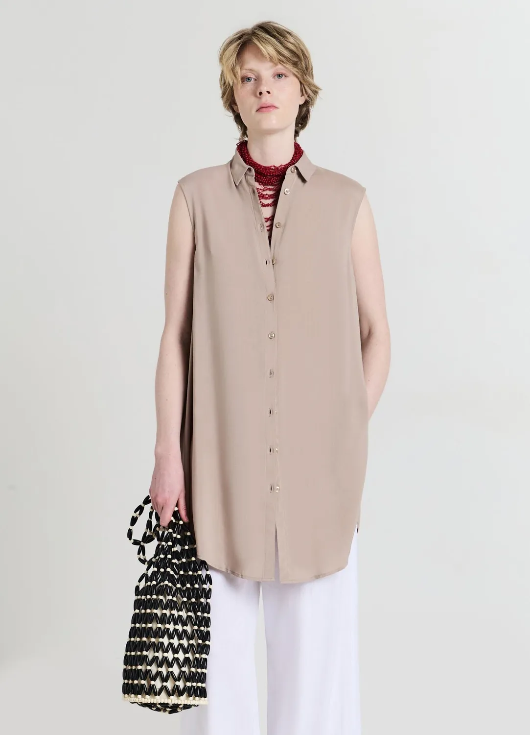 Calliope chemise longue femme sans manches