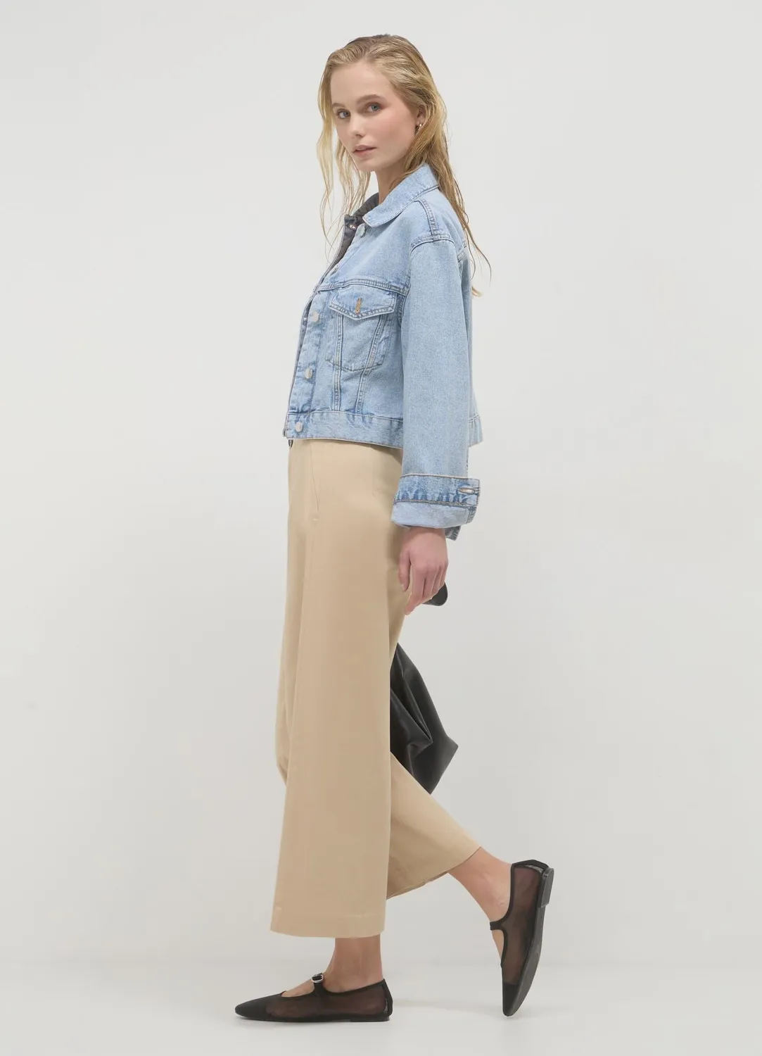Calliope Pantalon culotte femme coton uni regular