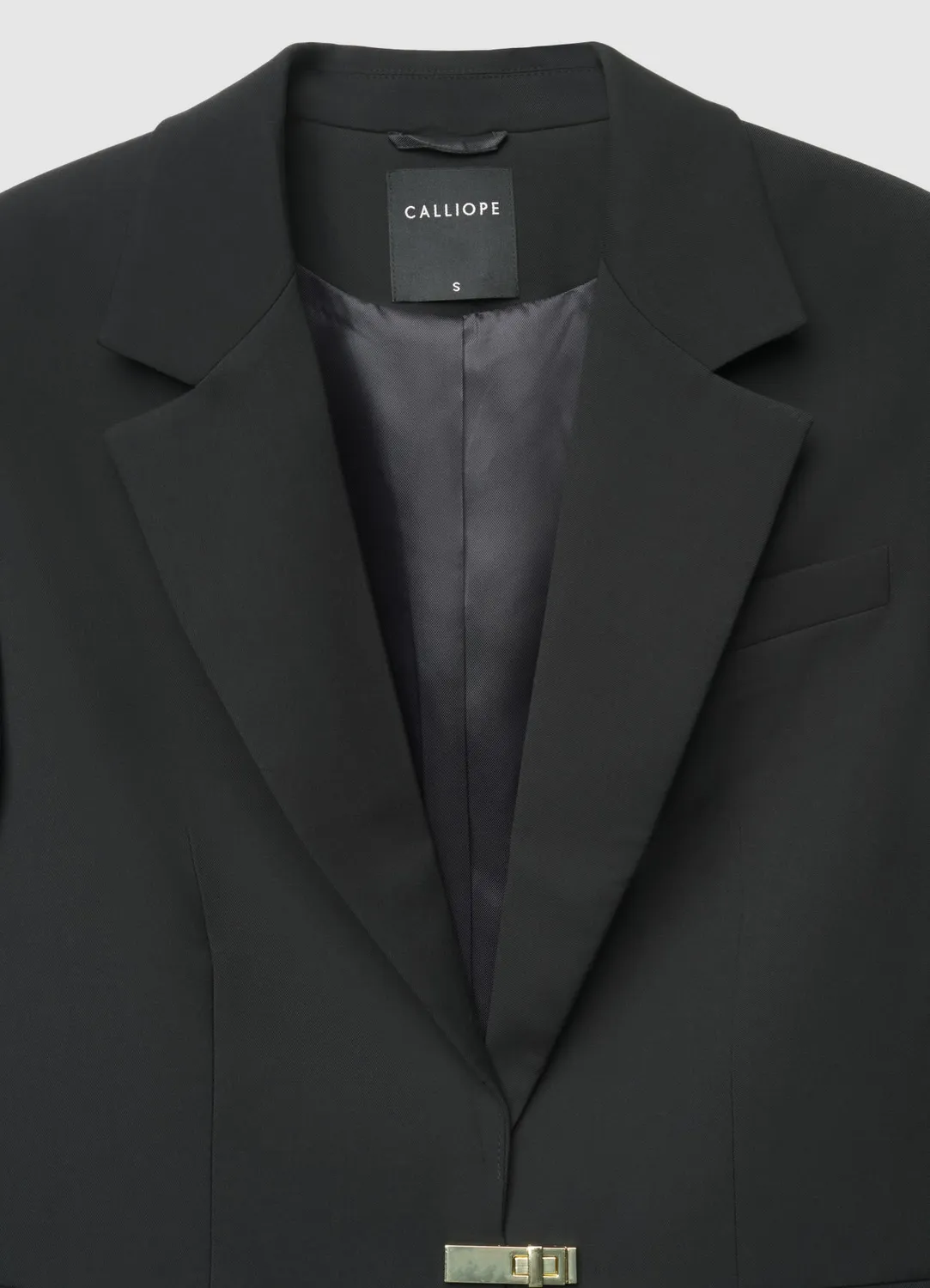 Calliope veste blazer boucle métal femme unie