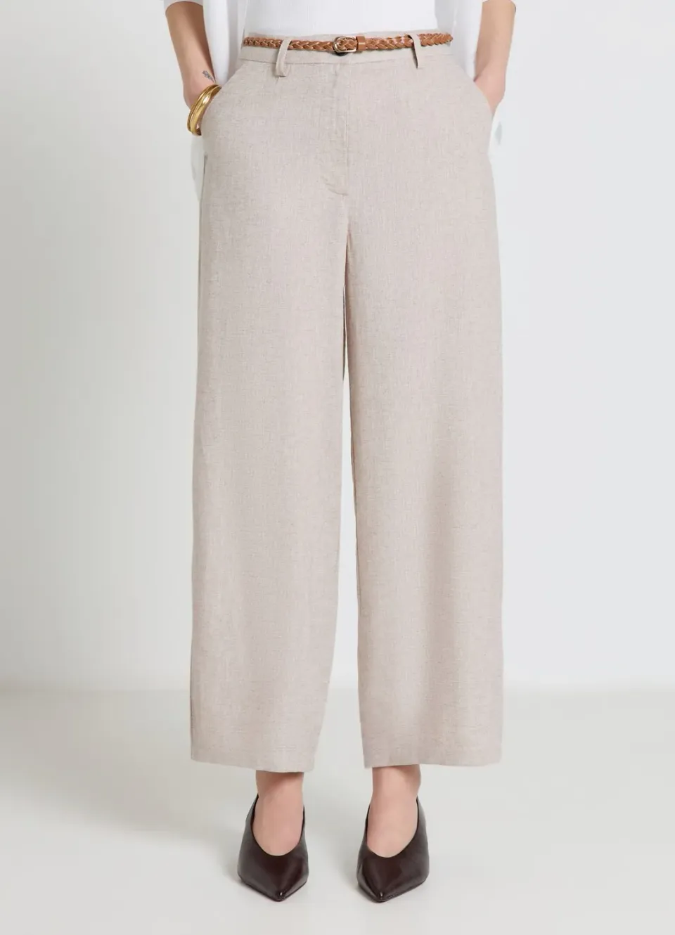 Calliope pantalon balloon ceinture tressée femme