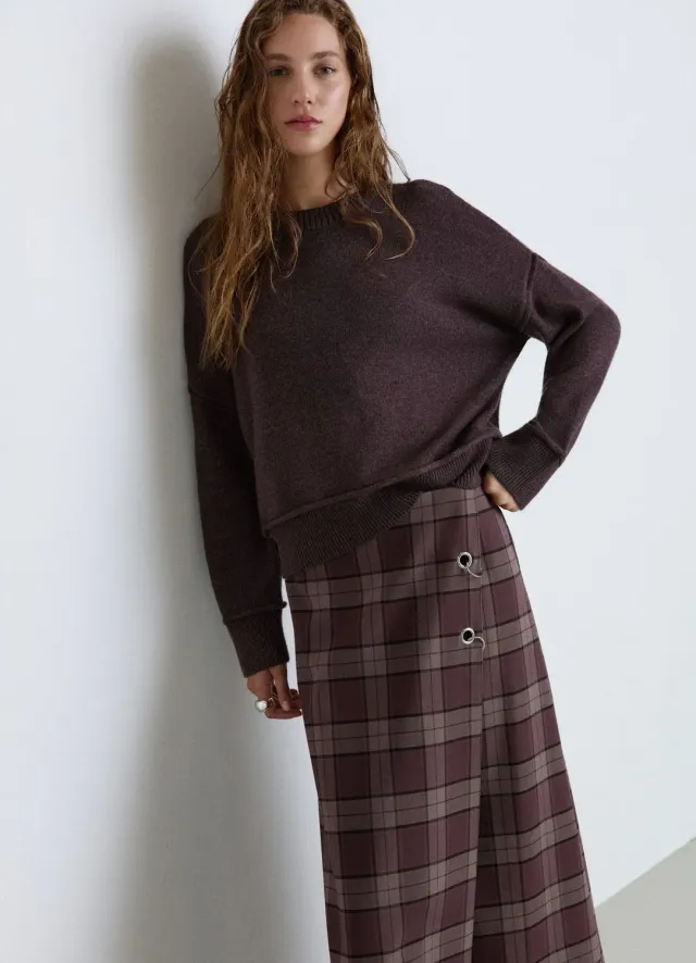 Calliope pull col rond femme manches longues uni