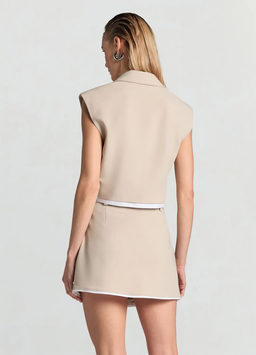 Calliope gilet court femme revers 1 bouton